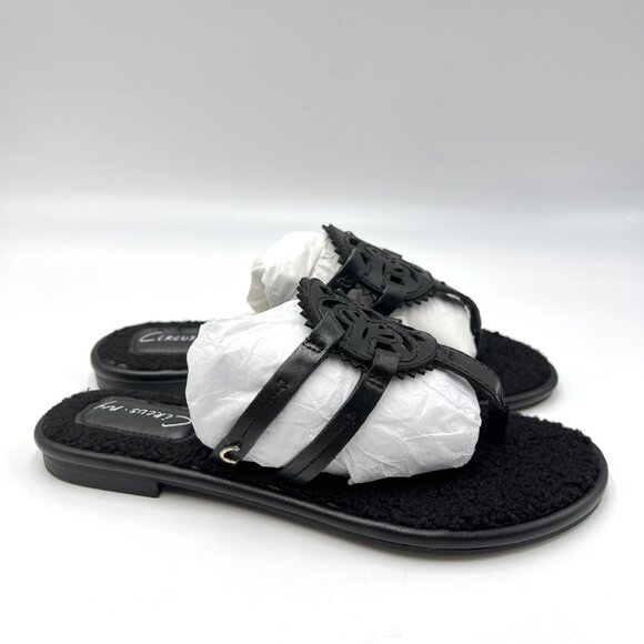 Circus By Sam Edelman Womens 6M Canyon Black Terry Medallion Flat Sandals Slides - Picture 1 of 14